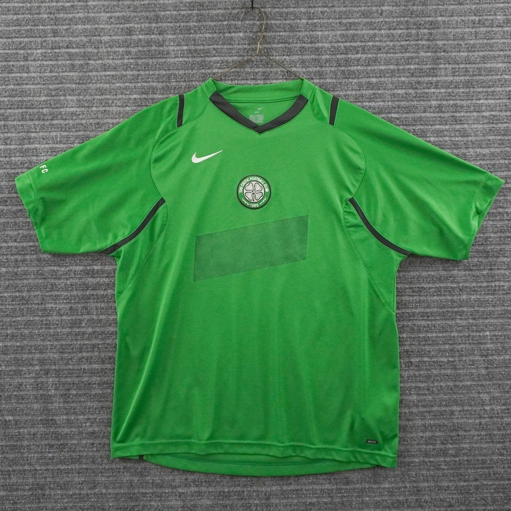 Nike Celtic FC Soccer Jersey Mens Large Green Short Sleeve Dri-FIT Training Top
